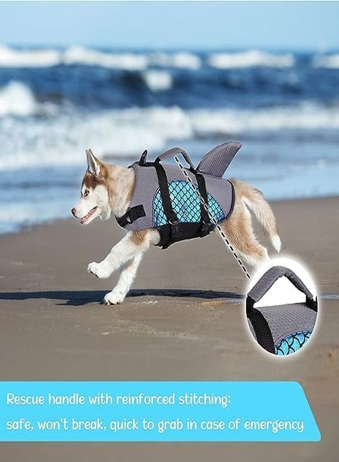 MUGATH Dog Life Vest Jacket for Swimming Training Adjustable Safety Lifesaver for Flotation Dog Life Jacket with Rescue Handle Summer Swimwear, Training, Boating for Dogs - Image 3